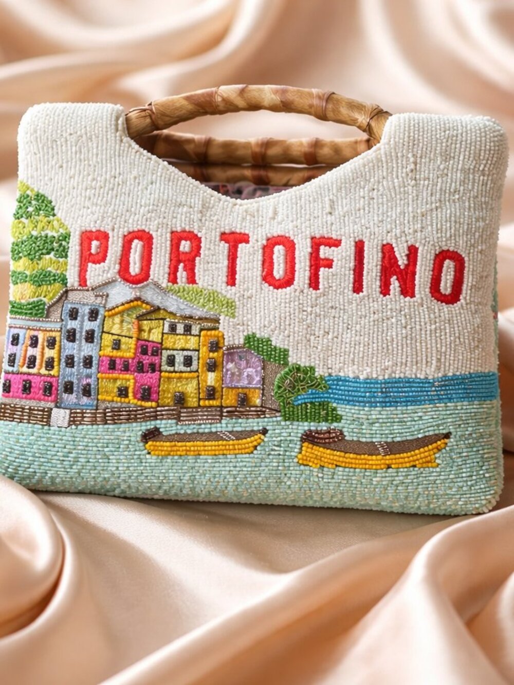 Portofino Beaded Tote ✨ Euro Summer Coastal Chic Bag